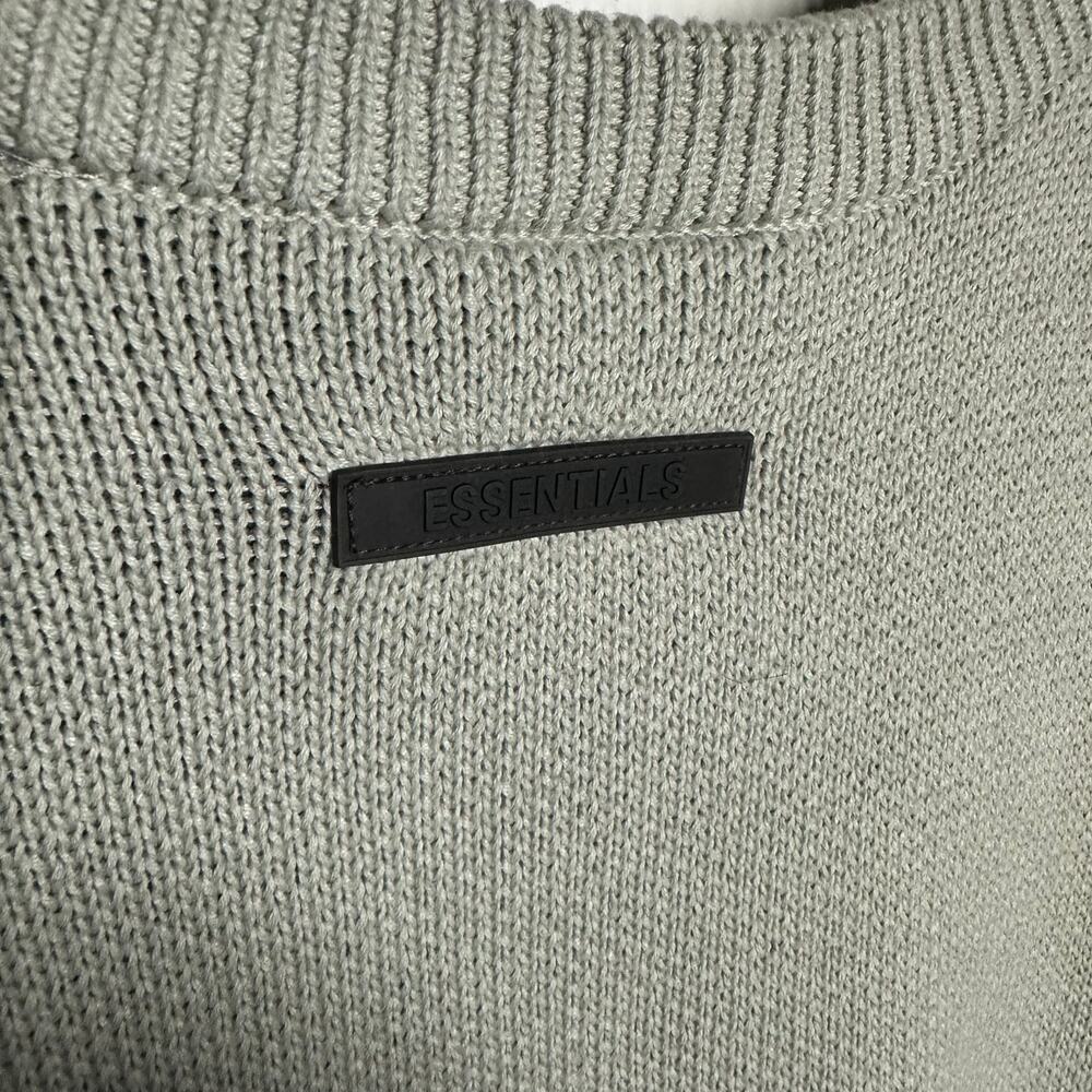 Fear of God Essentials Men's FW21 Knit Pullover Sweater Green Concrete Size XXL - Picture 8 of 16